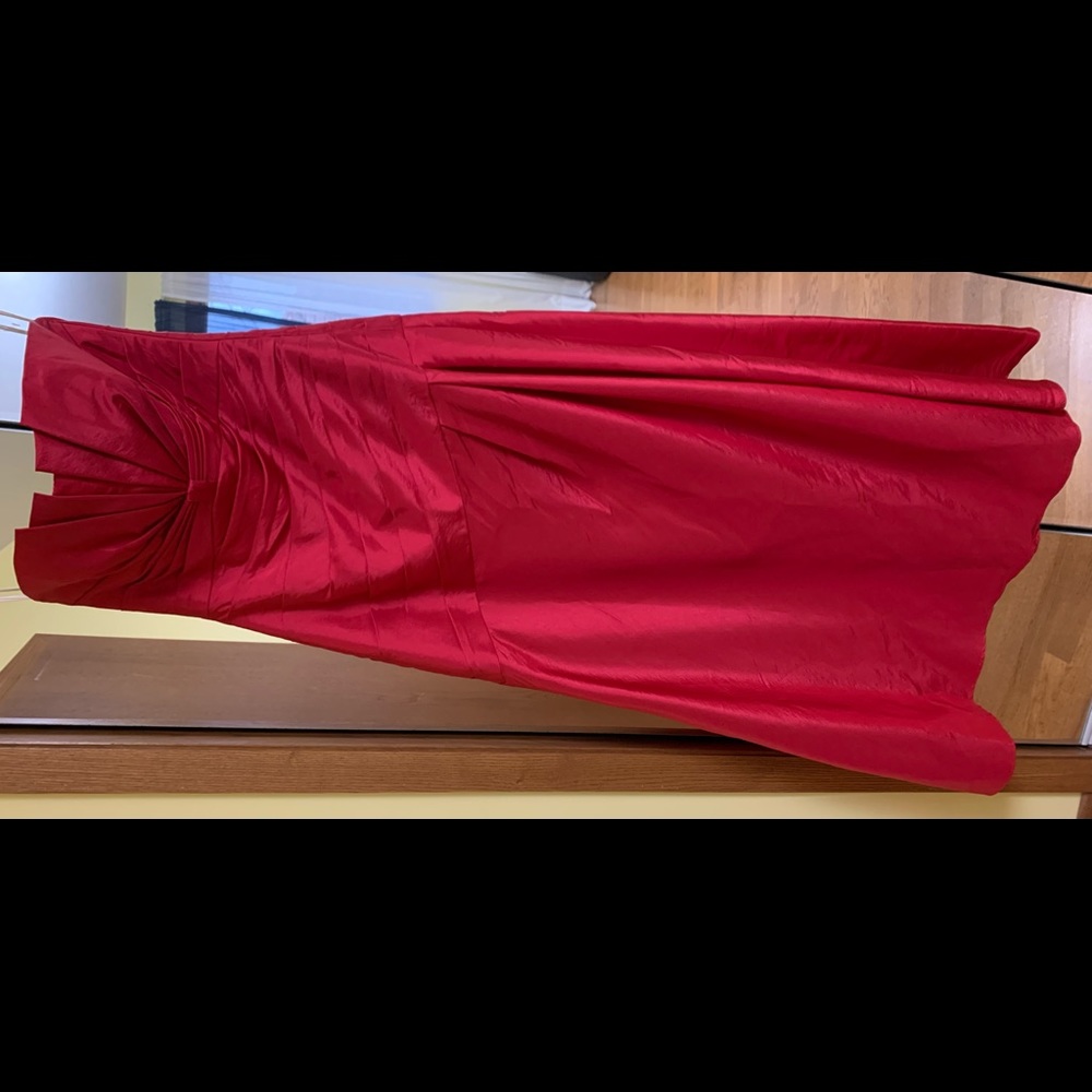 Prom dress, beautiful red, size 12, worn once, very flattering